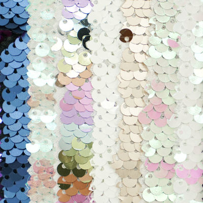 Bead PRT Polyester Sequins Fabric For Various Fashion Stage Clothing