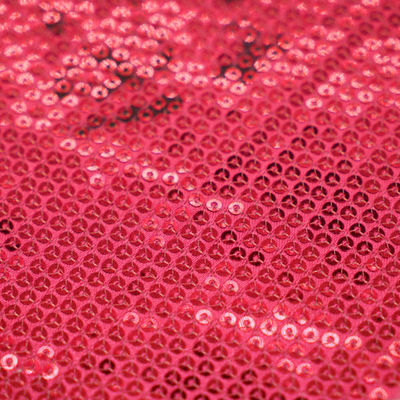 Custom Color Decorative 0.65mm Colorful Sequin Fabric Woven Technics