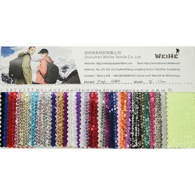 Custom Color Decorative 0.65mm Colorful Sequin Fabric Woven Technics