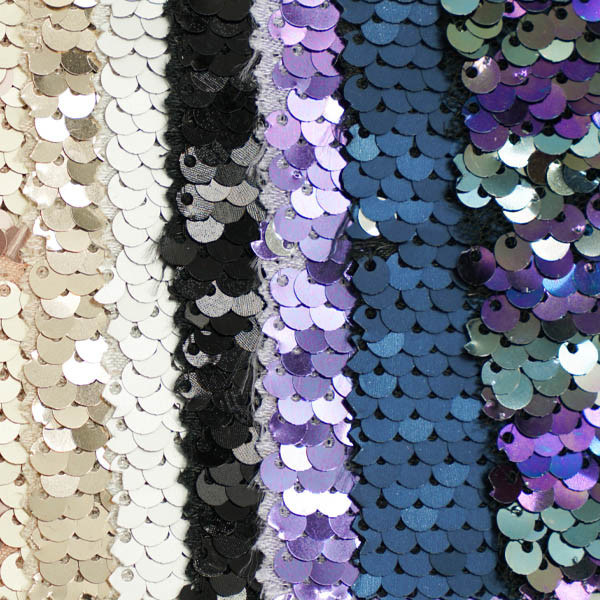Bead PRT Polyester Sequins Fabric For Various Fashion Stage Clothing